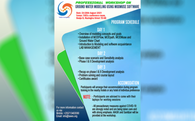 Professional workshop on Ground water modeling using ModMuse Software – Program Schedule