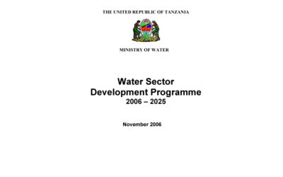 Water sector status report